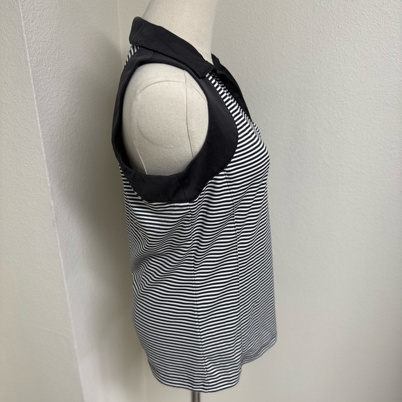 Brand New Izod Black and White Striped Tank Top Women’s Size Medium - Picture 4 of 7